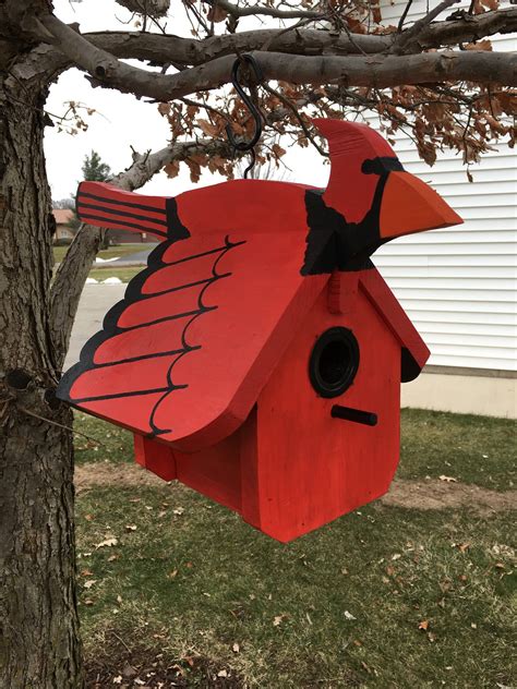 Cardinal Birdhouse | Etsy | Unique bird houses, Bird house, Bird houses