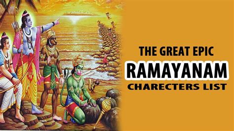 The Great Epic Ramayana Characters List - YouTube