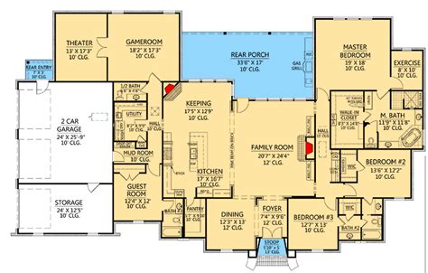 French Country Home Plan with Wide Open Spaces - 56342SM ...