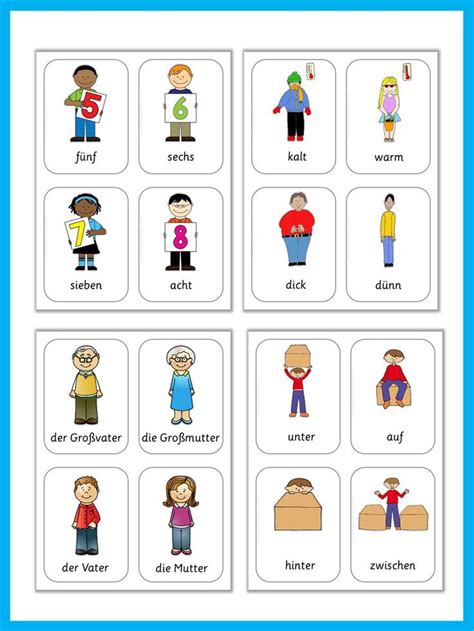 German Flash Cards - Basic Vocabulary | German language learning, German language, Flashcards