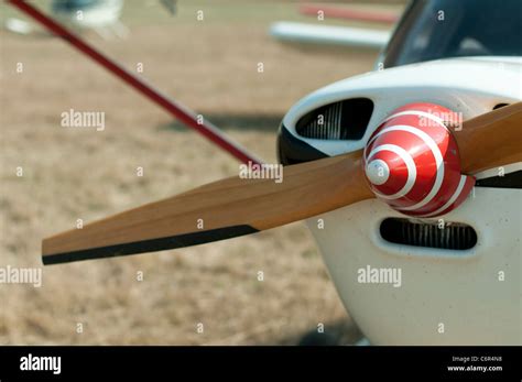 Wooden plane propeller. White plane Stock Photo - Alamy