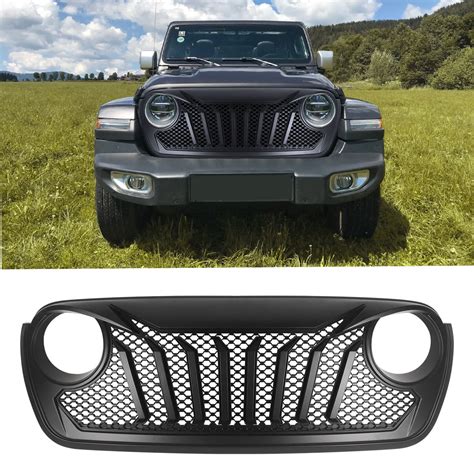 Grill Grille，VETOMILE Front Grill Grille For 2018-2019 Jeep Wrangler JL Black - Walmart.com ...