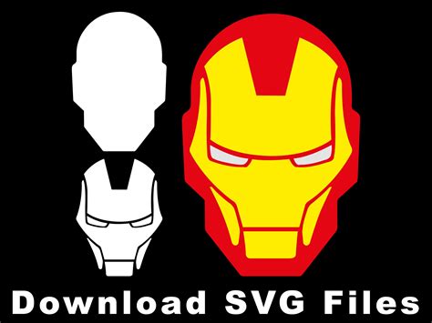 Iron Man SVG Layered Ironman Head Avengers Digital Vector - Etsy India