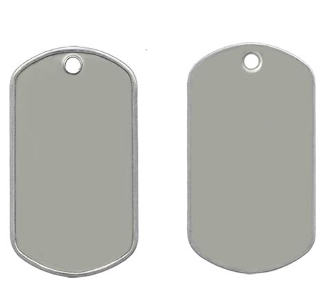 Blank Military Dog Tags - Matte (Grey) | Wholesale | Ball Chain Mfg. Co., Inc