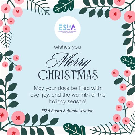 Special edition Newsletter - Holiday wishes 2023 - ESLA Europe