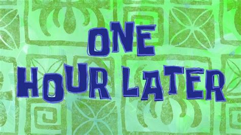 One Hour Later | SpongeBob Time Card #184 in 2024 | Spongebob time ...