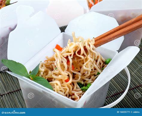 Take Out Chinese Noodles stock image. Image of herbs - 16025771