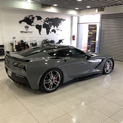 Chevrolet Corvette - Grey Gloss wrap | WrapStyle