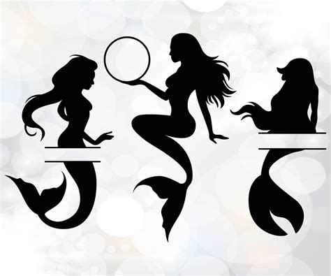 Free 61 Silhouette Free Mermaid Svg SVG PNG EPS DXF File