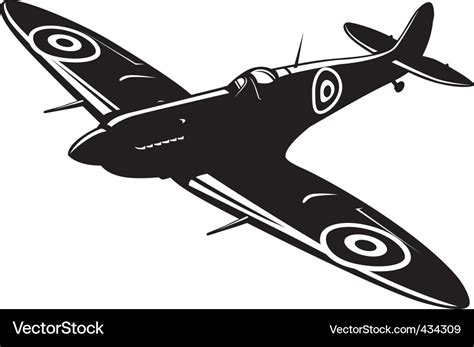 Spitfire Royalty Free Vector Image - VectorStock