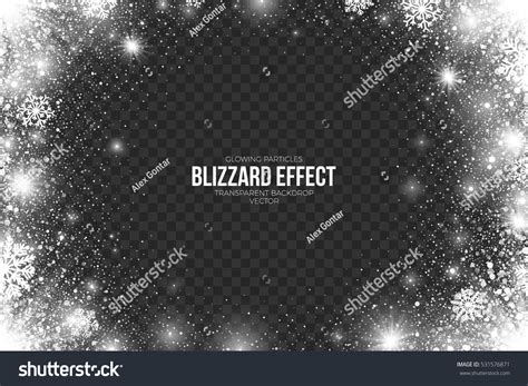 Snow Blizzard Effect On Transparent Background Stock Vector (Royalty ...