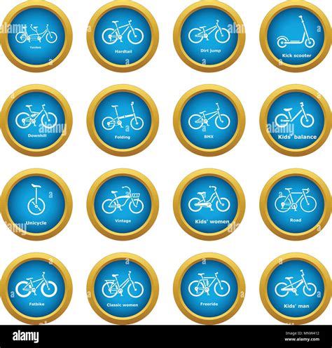 Fahrrad-Typen Icons Set, einfachen Stil Stock-Vektorgrafik - Alamy