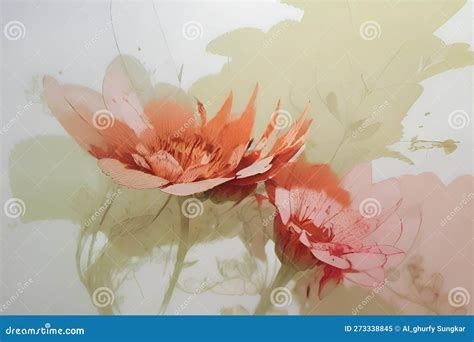 Digital Art Flower Background Wallpaper Stock Illustration - Illustration of wallpaper, digital ...