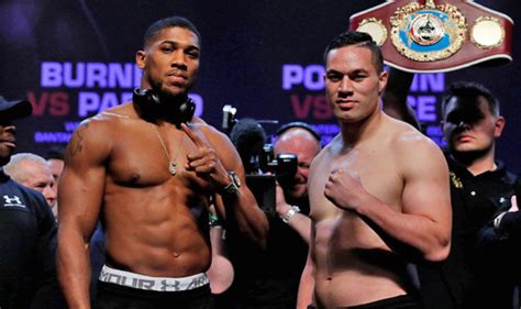 Anthony Joshua vs Joseph Parker weigh-in: AJ sheds 12 POUNDS with ...