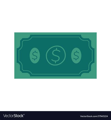 Bill money dollar Royalty Free Vector Image - VectorStock