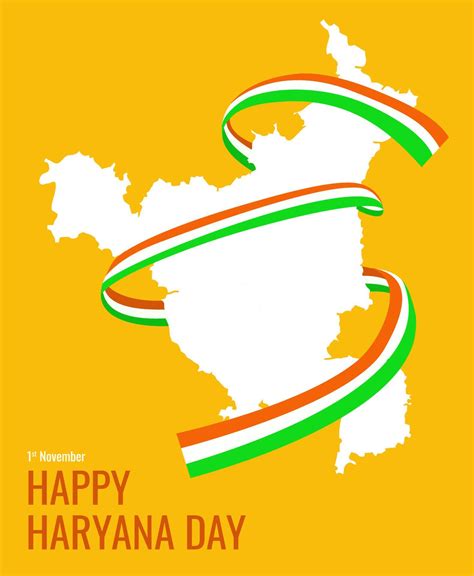 happy haryana poster with map and india flag poster 12705872 Vector Art ...