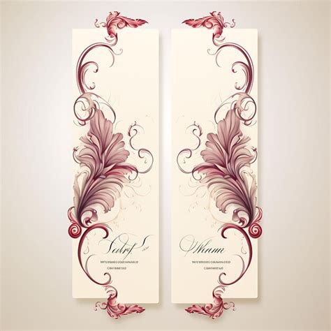 Premium AI Image | Design of Vintage Scroll Wedding Invitation Card Scroll Shape Aged Par 2D Art ...