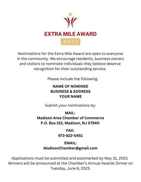 Extra Mile Award - Madison Area Chamber of Commerce