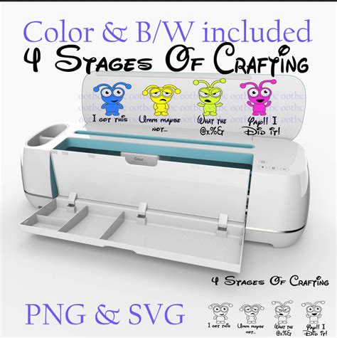 Cricut Cutie 4 Stages of Crafting - Cricut- SVG PNG - Inspire Uplift