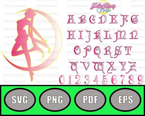 Sailor Moon Font Sailor Moon Alphabet Sailor Moon Letters | Etsy in ...