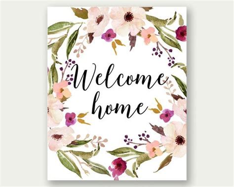 Welcome Home Printable, Welcome Home Wall Art, Welcome Home Print ...