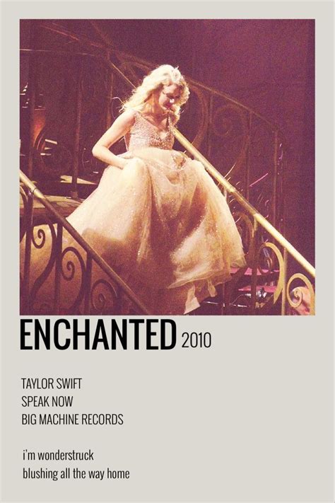 an advertisement for taylor swift's new album, entitled enchanted 2010 by taylor swift