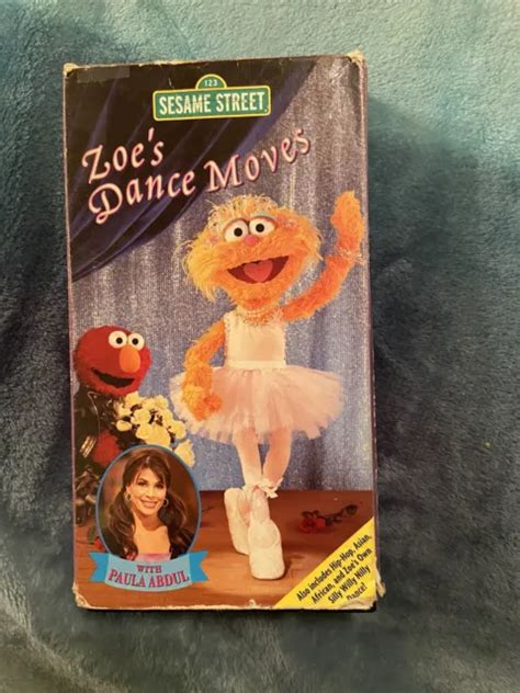 SESAME STREET ZOE’S Dance Moves VHS Video Tape Learn Music Paula Abdul ...