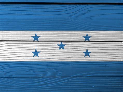 Grunge Honduran Flag Texture, a Horizontal Triband of Blue and White with Five Blue Stars. Stock ...