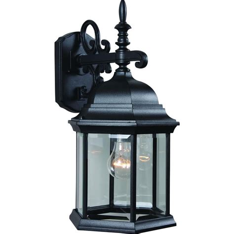 Volume Lighting 1-Light Black Outdoor Wall Sconce-V8120-5 - The Home Depot