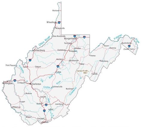 West Virginia County Map - GIS Geography