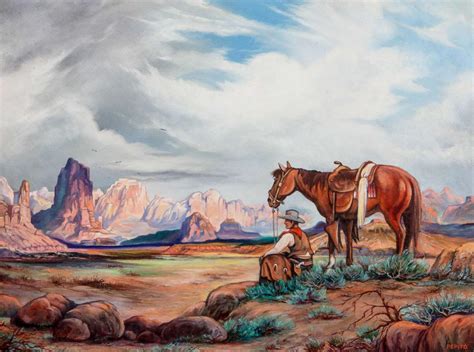 #164: WESTERN LANDSCAPE DATED 1944 AND SIGNED 'PEPITO'