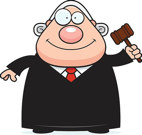 Royalty Free Cartoon Of A Judge With Gavel Clip Art, Vector Images ...