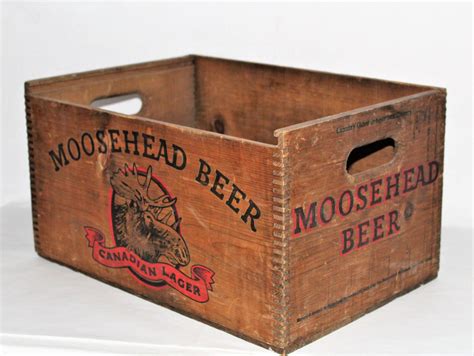 Vintage Breweriana / Moosehead Beer / Wood Crate / Storage Crate