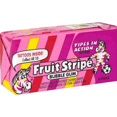 Fruit Stripe Bubble Gum, Assorted Flavors | Shop | Foodtown