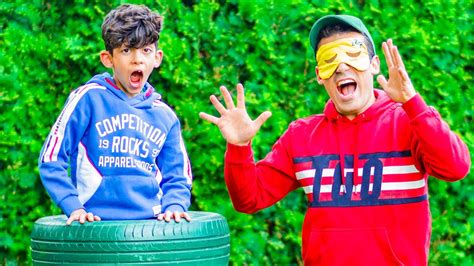 Jason and Alex play blindfold hide and seek - YouTube