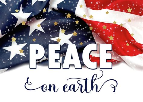 Peace on Earth American Flag Digital Art by Doreen Erhardt - Fine Art ...