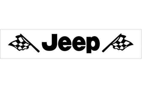 Jeep with Flags Windshield Decal - OEM Part # QJ-CJ-J302 - KLP Customs