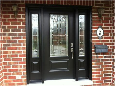 Black-Wooden-Front-Doors-With-Sidelights | Entry doors with glass ...