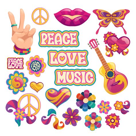 Peace Love Music Symbols