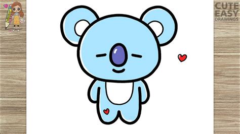 How to Draw Koya BT21 Easy | Como desenhar Koya BT21 Fácil, - YouTube