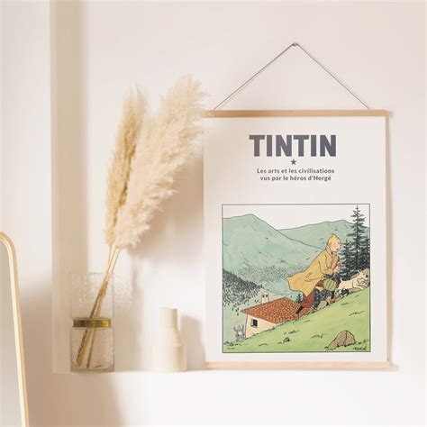 Tintin Poster Tintin Herg Art Exhibition Poster Tintin | Etsy