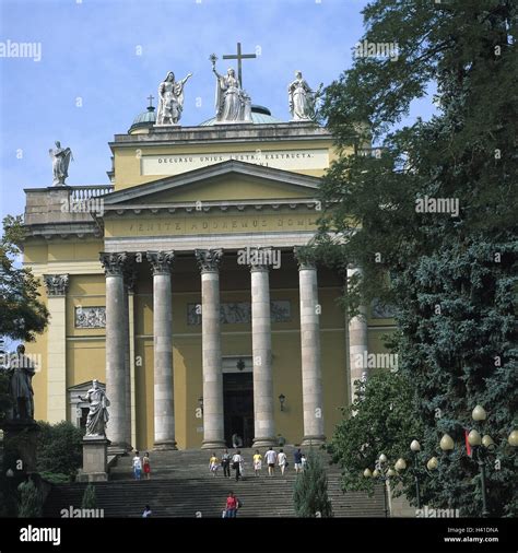 Hungary, Eger, basilica, in 1837, stairs, tourists, north Hungarians ...