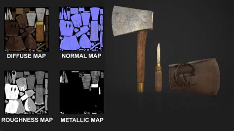 ArtStation - LOWPOLY WOODEN AXE