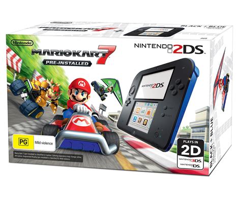 Nintendo 2DS Game Console + Mario Kart 7 (Pre-Installed) - Black/Blue | Scoopon Shopping