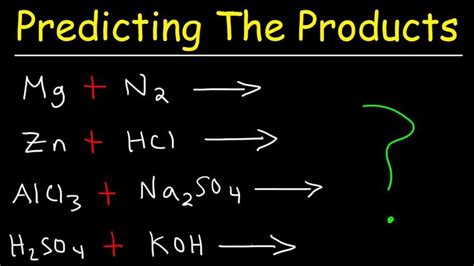 Predicting The Products of Chemical Reactions - Chemistry Examples and ...