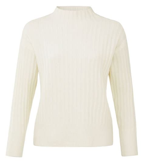 HIGH NECK RIB STITCH SWEATER | YAYA