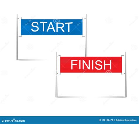 Start and finish line stock illustration. Illustration of success ...