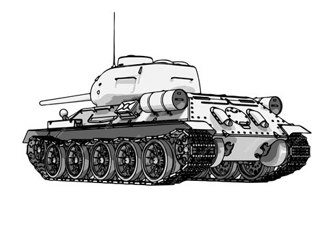 Premium Vector | Military tank sketch white background vector