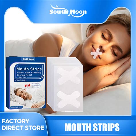 (60pcs)South Moon Mouth Strips Tape Sleep Strip Better Nose Breathing ...