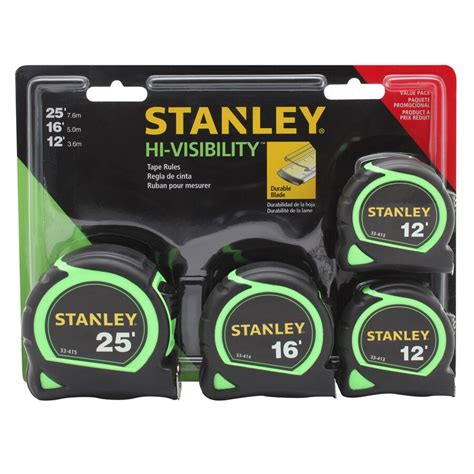 Stanley HI-VISIBILITY 4-Pack 25-ft Tape Measure at Lowes.com